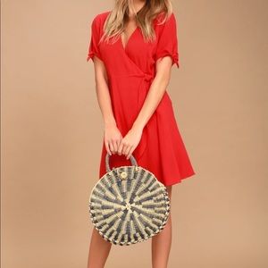 Lulu’s My Philosophy Red Wrap Dress